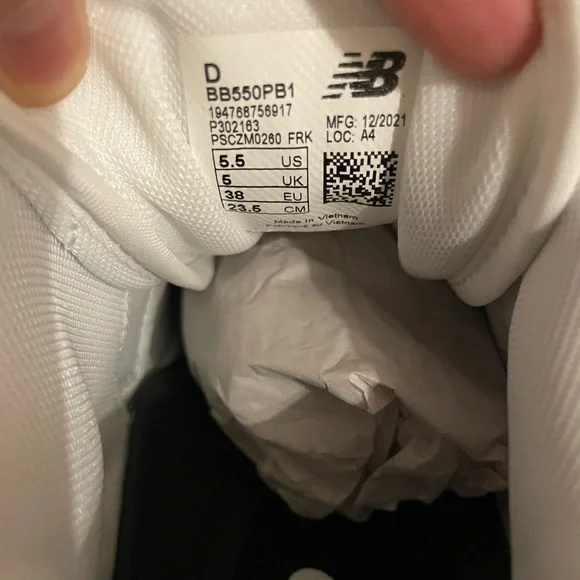 New Balance 550 White & Grey - Picture 7 of 10